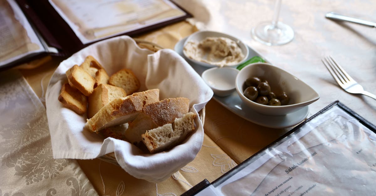 Why are olives always better at the restaurant? - Baked Bread on Basket Besides White Ceramic Bowl Why are olives always better at the restaurant? - Baked Bread on Basket Besides White Ceramic Bowl