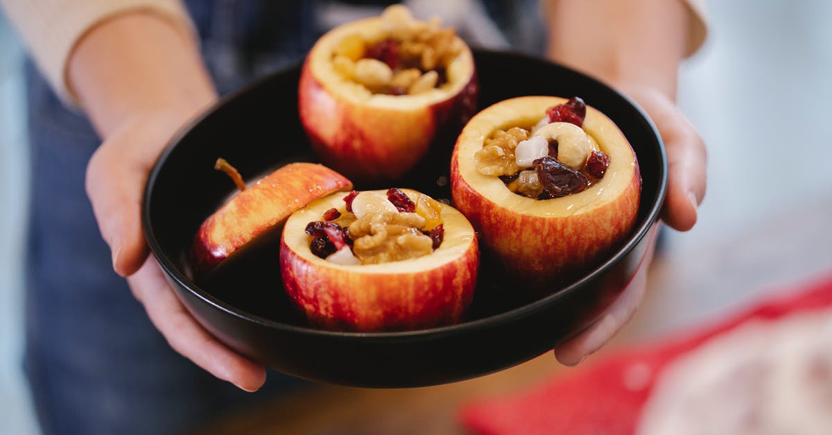 Why did apple filling in the pie turn to mush? - Faceless woman with delicious baked apples in house Why did apple filling in the pie turn to mush? - Faceless woman with delicious baked apples in house