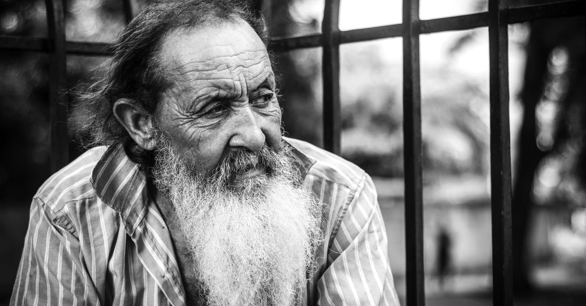 Why did I get wrinkled bagels? - Bearded Elderly Man in Black and White Why did I get wrinkled bagels? - Bearded Elderly Man in Black and White