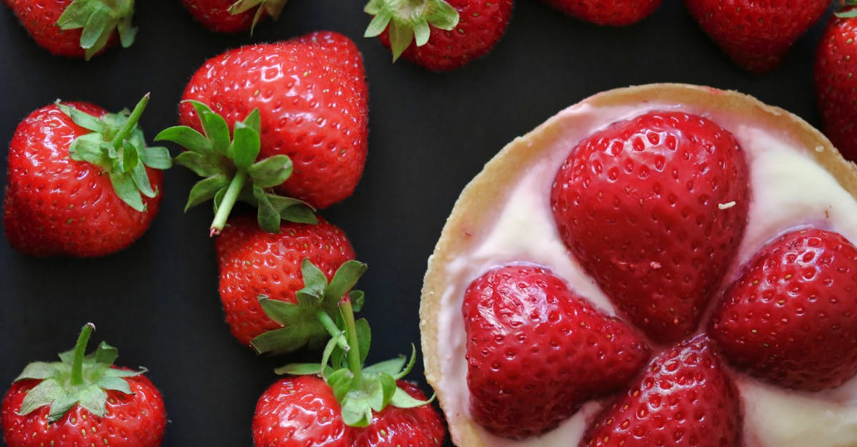 Why did my fruit tart cream/custard have spots in it? - Top View Photo of Strawberries Why did my fruit tart cream/custard have spots in it? - Top View Photo of Strawberries