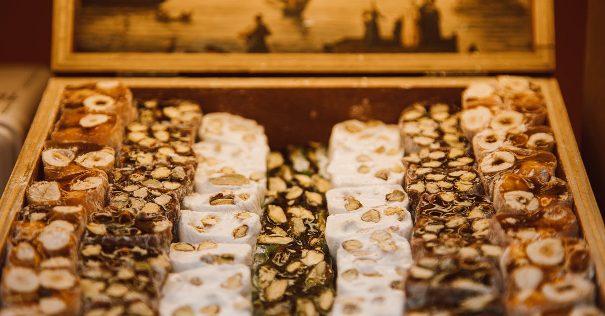 Why did my nougat burn? - Assorted Flavors of Sweets with Nuts in a Wooden Box