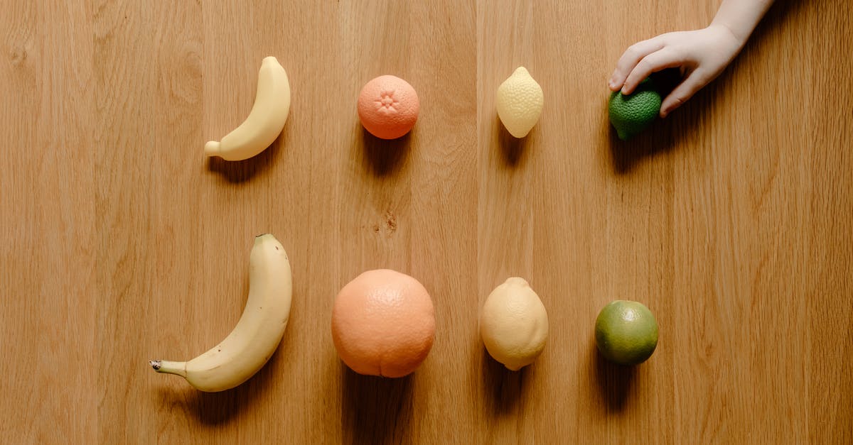Why do I need over ripe bananas for banana muffins? - Anonymous kid near citruses and bananas on wooden floor Why do I need over ripe bananas for banana muffins? - Anonymous kid near citruses and bananas on wooden floor