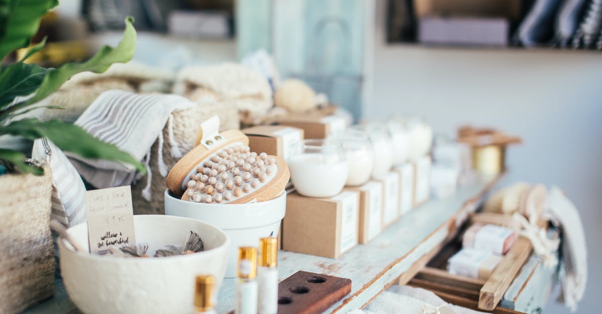 Why do my stored cashews smell like fish? - Many fragrant candles placed near massage brushes and perfume in shop for sale Why do my stored cashews smell like fish? - Many fragrant candles placed near massage brushes and perfume in shop for sale