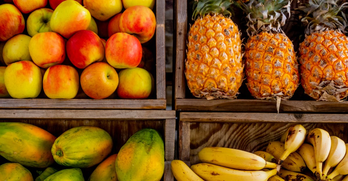 Why does apples bought at the market feel sticky? - Four Trays of Varieties of Fruits Why does apples bought at the market feel sticky? - Four Trays of Varieties of Fruits