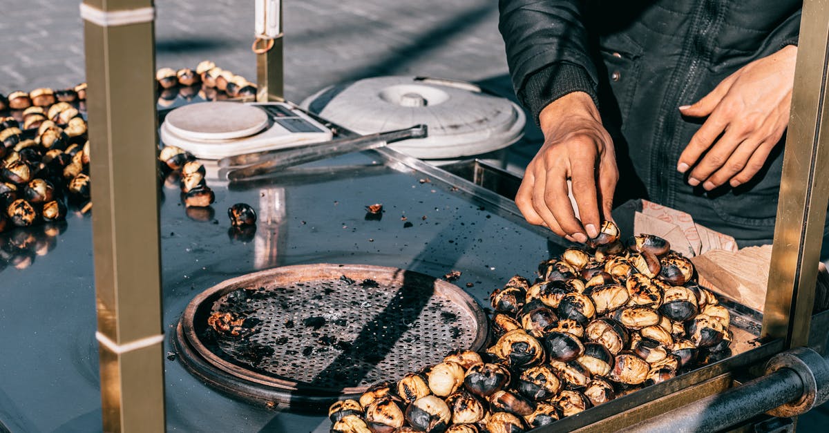 Why does feta taste so terribly salty when grilled? - Crop man selling chestnuts on market Why does feta taste so terribly salty when grilled? - Crop man selling chestnuts on market