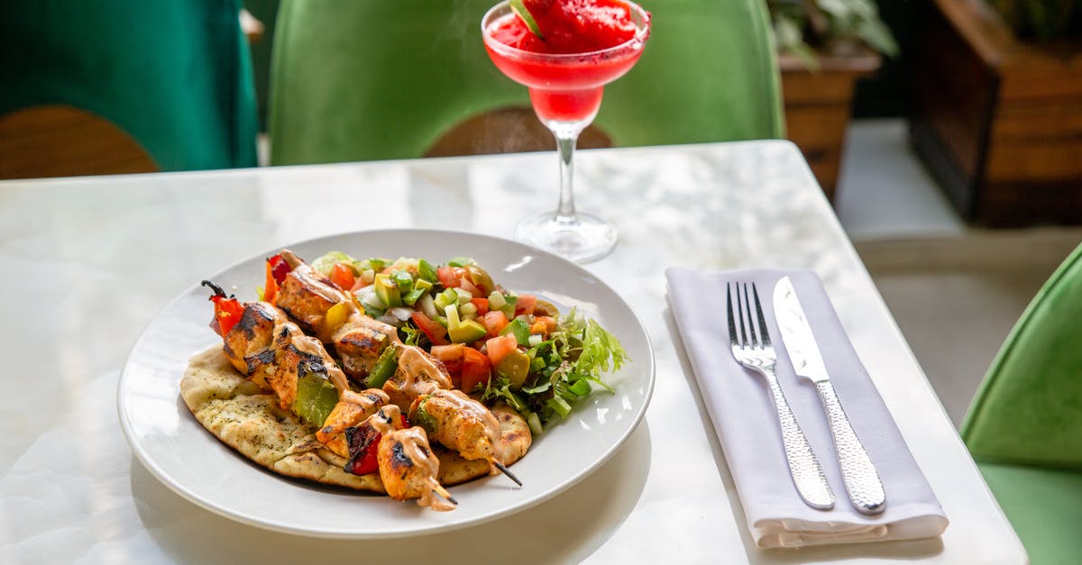 Why does flatbread have to be microwaved / cooked / toasted? - Grilled Meat and Salad on Plate Why does flatbread have to be microwaved / cooked / toasted? - Grilled Meat and Salad on Plate