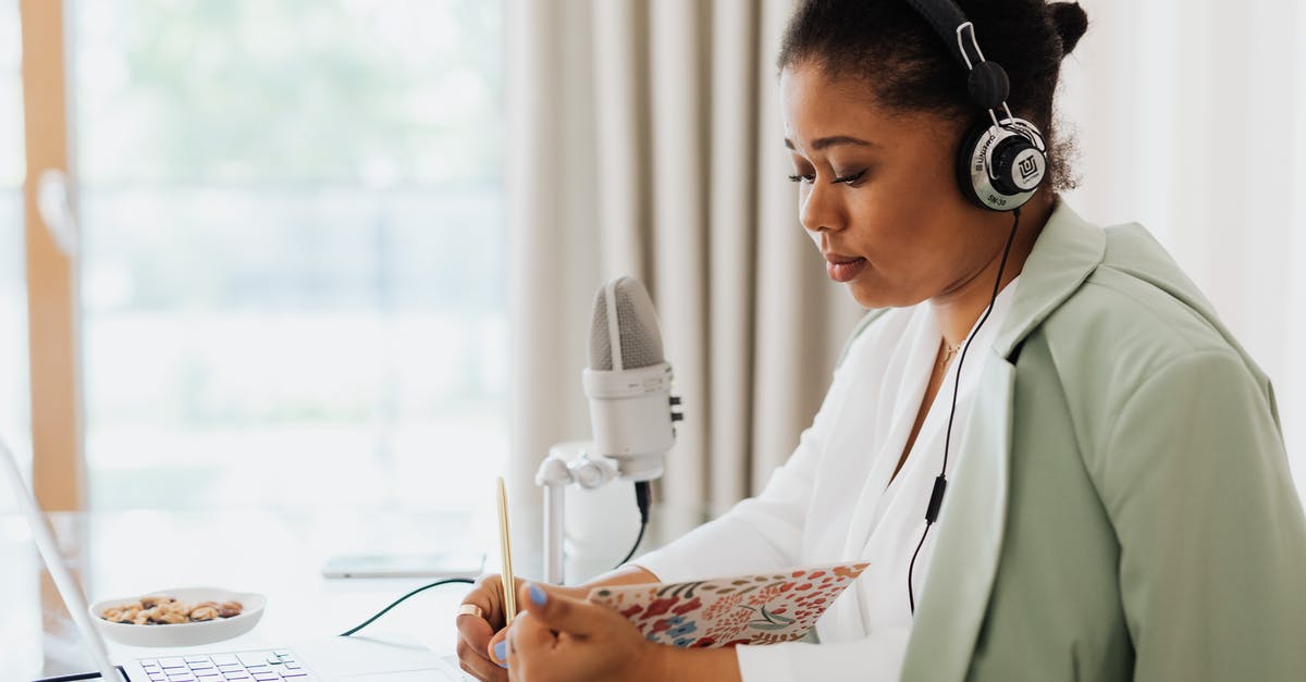 Why does this work? (defrosting steak) - Woman Sitting in Headphones with a Laptop and a Microphone Next to Her Reading from a Notebook Why does this work? (defrosting steak) - Woman Sitting in Headphones with a Laptop and a Microphone Next to Her Reading from a Notebook