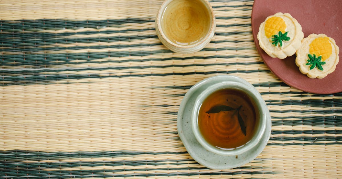 Why does whole leaf tea leave a residue in the cup? - High angle of aromatic black and green tea in ceramic Asian cups near plate with delicious pastries on table Why does whole leaf tea leave a residue in the cup? - High angle of aromatic black and green tea in ceramic Asian cups near plate with delicious pastries on table