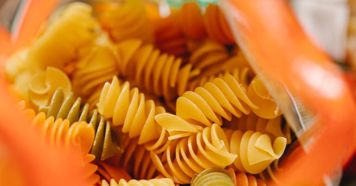 Why hot pack when raw pack is just as fast? - Opened pack of Italian fusilli pasta