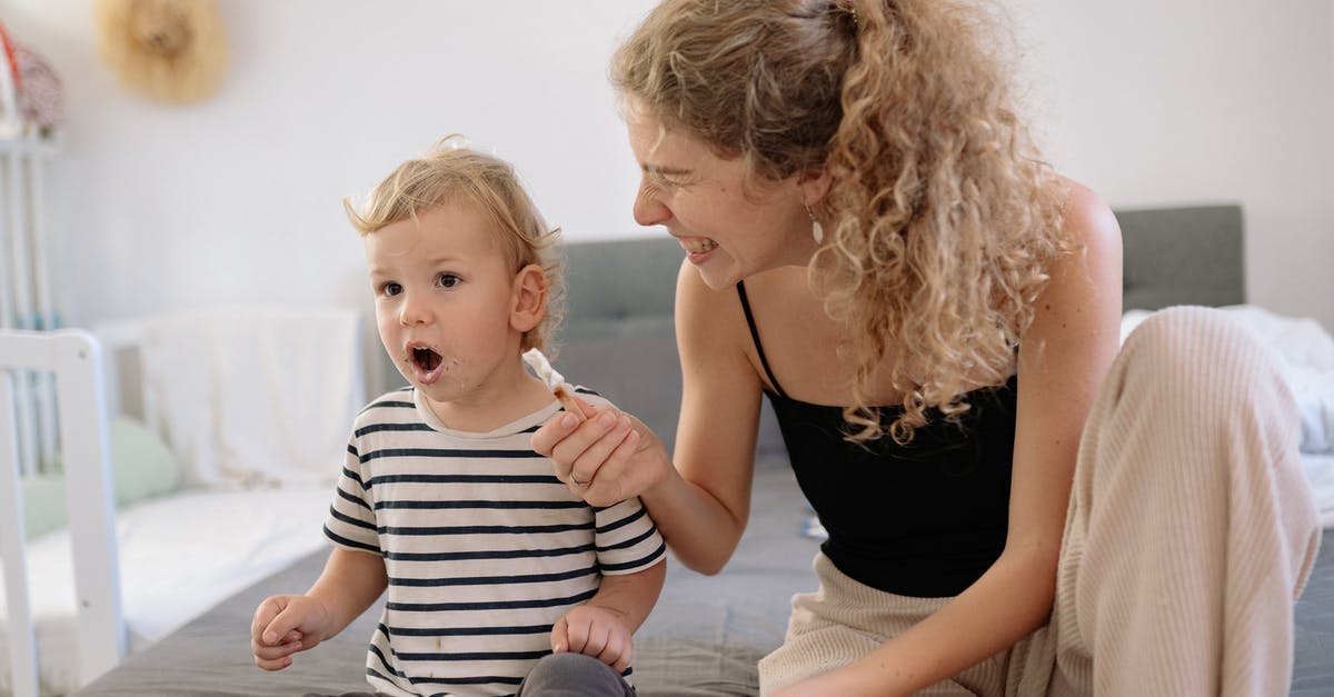 Why is my icecream bitter? - Woman Feeding Boy with Ice Cream Why is my icecream bitter? - Woman Feeding Boy with Ice Cream