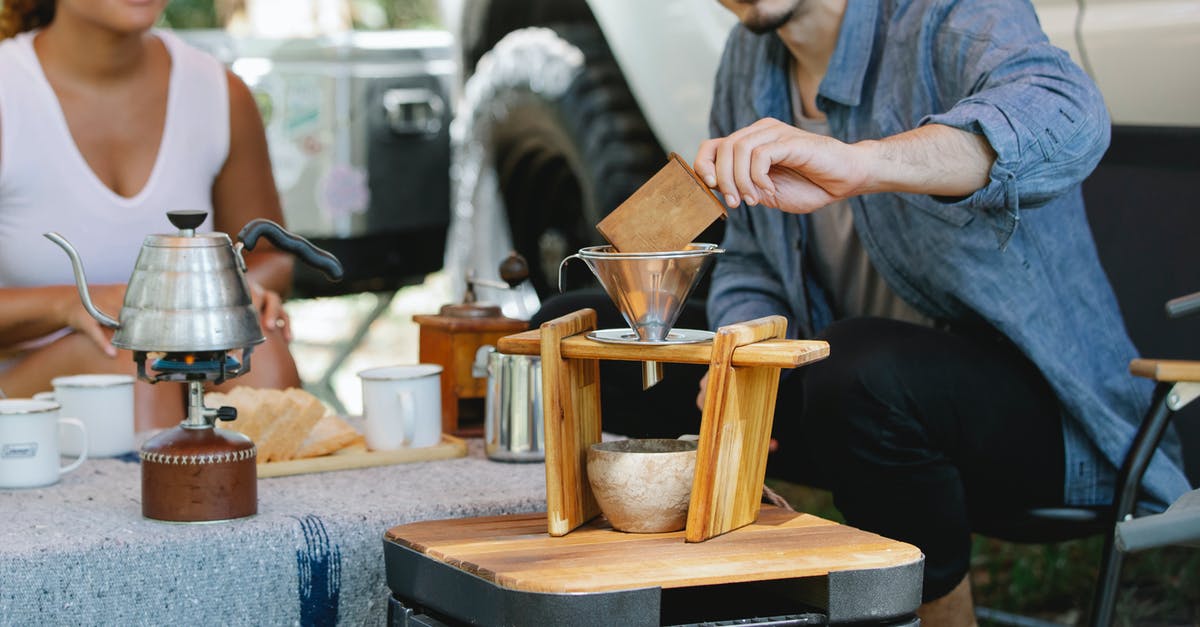 Why re-boiling milk doesn't boil over again? - Crop smiling couple wearing casual outfits preparing aromatic pour over coffee during picnic on sunny day Why re-boiling milk doesn't boil over again? - Crop smiling couple wearing casual outfits preparing aromatic pour over coffee during picnic on sunny day