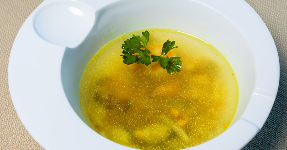 Why refresh lentils before making lentil soup - Soup in White Ceramic Bowl