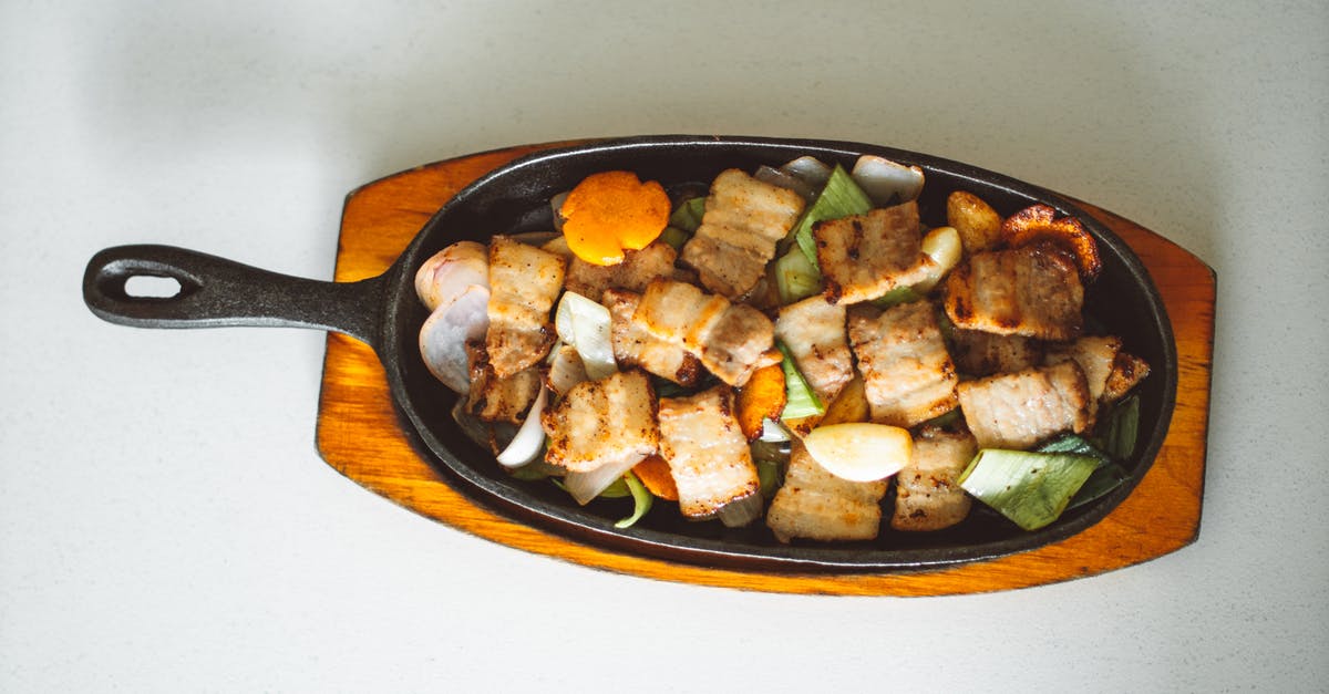 Why reoil a cast-iron pan after usage? - Cooked Food on a Cast Iron Pan Why reoil a cast-iron pan after usage? - Cooked Food on a Cast Iron Pan