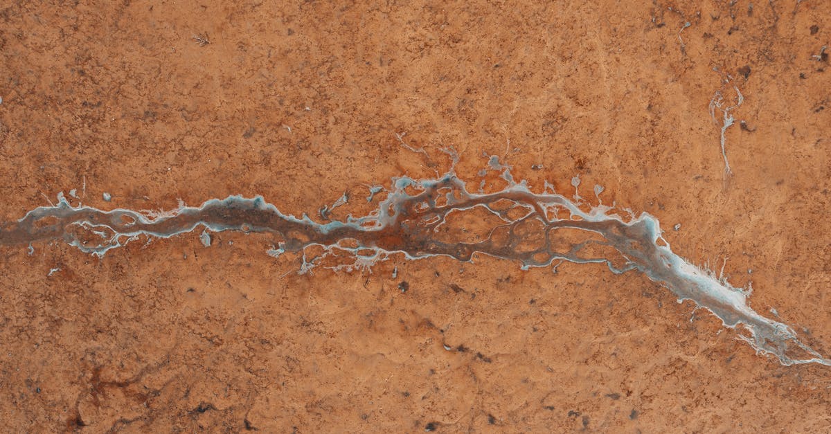 Would some dry herbs sprinkled on the surface prevent water from superheating in the microwave? - Top view of textured background representing icy creek with drops on barren terrain in daylight